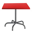 Schaffner Säntis Table repas rabattable 80x80cm Anthracite 77 Rouge 30 