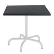 Schaffner Säntis Table repas rabattable 80x80cm Blanc 90 Anthracite 77 