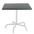 Schaffner Säntis Table repas rabattable 80x80cm Blanc 90 Graphite 73 