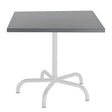 Schaffner Säntis Table repas rabattable 80x80cm Blanc 90 Gris Argent 78 