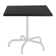 Schaffner Säntis Table repas rabattable 80x80cm Blanc 90 Noir 91 