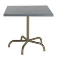 Schaffner Säntis Table repas rabattable 80x80cm Champagne 85 Gris Argent 78 
