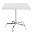 Schaffner Säntis Table repas rabattable 80x80cm Galvanisé à chaud 02 Blanc 90 
