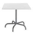 Schaffner Säntis Table repas rabattable 80x80cm Graphite 73 Blanc 90 