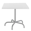 Schaffner Säntis Table repas rabattable 80x80cm Gris Argent 78 Blanc 90 