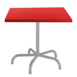 Schaffner Säntis Table repas rabattable 80x80cm Gris Argent 78 Rouge 30 