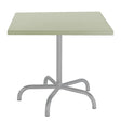 Schaffner Säntis Table repas rabattable 80x80cm Gris Argent 78 Vert Pastel 64 