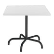 Schaffner Säntis Table repas rabattable 80x80cm Noir 91 Blanc 90 