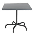 Schaffner Säntis Table repas rabattable 80x80cm Noir 91 Gris Argent 78 