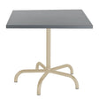 Schaffner Säntis Table repas rabattable 80x80cm Sable Pastel 15 Gris Argent 78 