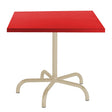 Schaffner Säntis Table repas rabattable 80x80cm Sable Pastel 15 Rouge 30 