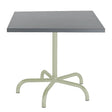 Schaffner Säntis Table repas rabattable 80x80cm Vert Pastel 64 Gris Argent 78 