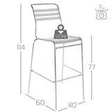 Schaffner Säntis Tabouret de bar à lattes 