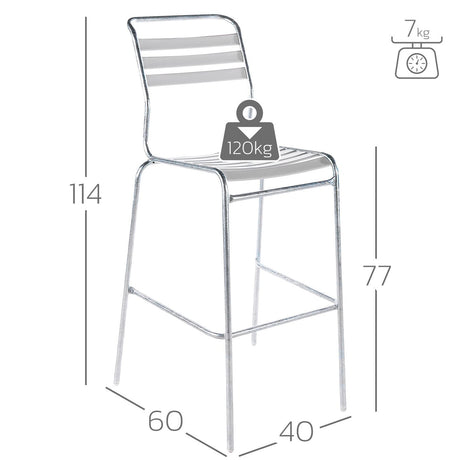 Schaffner Säntis Tabouret de bar à lattes 
