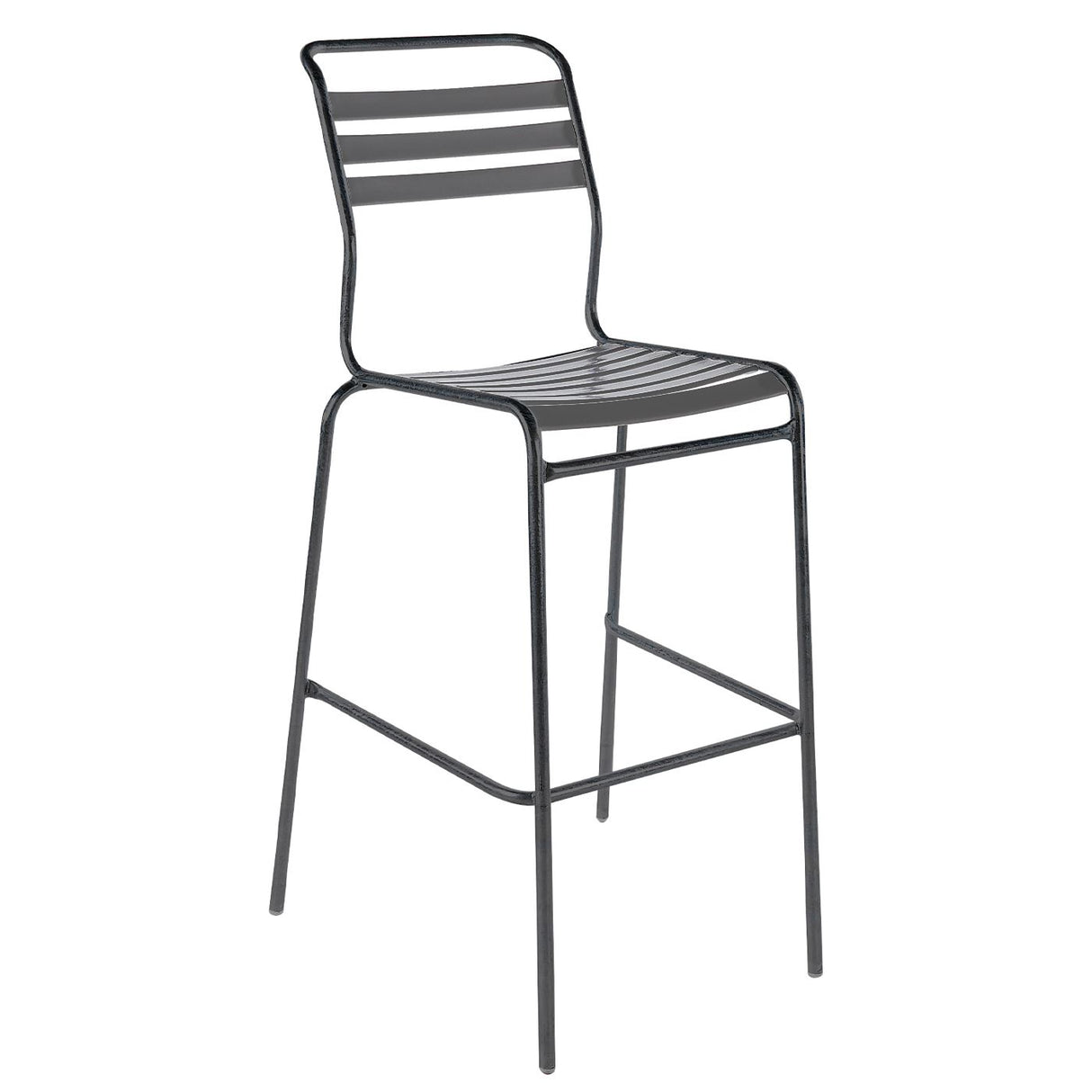Schaffner Säntis Tabouret de bar à lattes Anthracite 77 Graphite 73 
