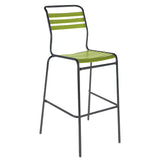 Schaffner Säntis Tabouret de bar à lattes Anthracite 77 Vert Clair 63 