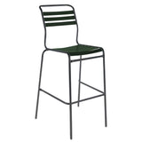 Schaffner Säntis Tabouret de bar à lattes Anthracite 77 Vert sapin 66 
