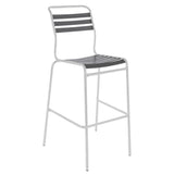 Schaffner Säntis Tabouret de bar à lattes Blanc 90 Graphite 73 