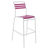 Schaffner Säntis Tabouret de bar à lattes Blanc 90 Rose 41 