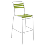 Schaffner Säntis Tabouret de bar à lattes Blanc 90 Vert Clair 63 