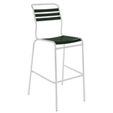 Schaffner Säntis Tabouret de bar à lattes Blanc 90 Vert sapin 66 