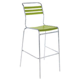 Schaffner Säntis Tabouret de bar à lattes Galvanisé à chaud 02 Vert Clair 63 