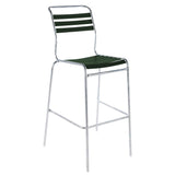 Schaffner Säntis Tabouret de bar à lattes Galvanisé à chaud 02 Vert sapin 66 