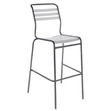 Schaffner Säntis Tabouret de bar à lattes Graphite 73 Blanc 90 