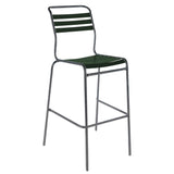 Schaffner Säntis Tabouret de bar à lattes Graphite 73 Vert sapin 66 