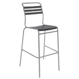 Schaffner Säntis Tabouret de bar à lattes Gris Argent 78 Anthracite 77 