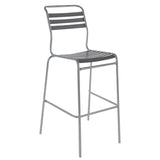 Schaffner Säntis Tabouret de bar à lattes Gris Argent 78 Graphite 73 
