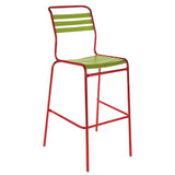 Schaffner Säntis Tabouret de bar à lattes Rouge 30 Vert Clair 63 