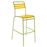 Schaffner Säntis Tabouret de bar à lattes Vert Clair 63 Jaune 11 