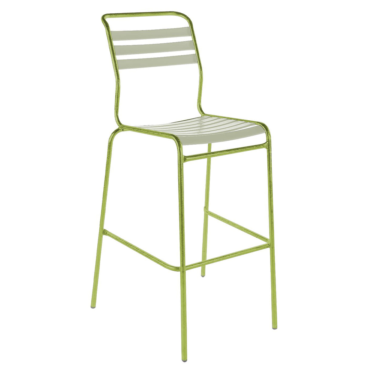 Schaffner Säntis Tabouret de bar à lattes Vert Clair 63 Vert pastel 64 