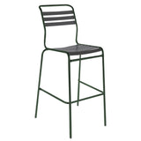 Schaffner Säntis Tabouret de bar à lattes Vert Sapin 66 Anthracite 77 