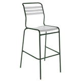 Schaffner Säntis Tabouret de bar à lattes Vert Sapin 66 Blanc 90 