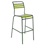 Schaffner Säntis Tabouret de bar à lattes Vert Sapin 66 Vert Clair 63 