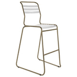 Schaffner Säntis Tabouret de bar luge à lattes Champagne 85 Blanc 90 