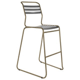 Schaffner Säntis Tabouret de bar luge à lattes Champagne 85 Graphite 73 