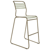 Schaffner Säntis Tabouret de bar luge à lattes Champagne 85 Vert pastel 64 