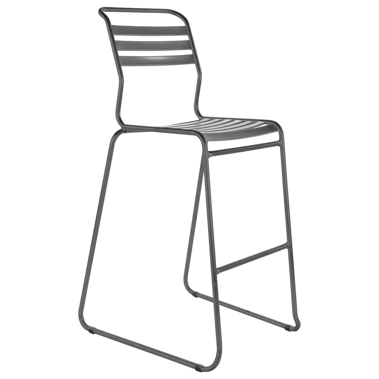 Schaffner Säntis Tabouret de bar luge à lattes Graphite 73 Graphite 73 