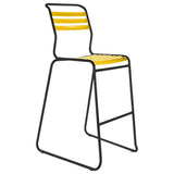 Schaffner Säntis Tabouret de bar luge à lattes Noir 91 Jaune 11 