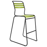 Schaffner Säntis Tabouret de bar luge à lattes Noir 91 Vert Clair 63 