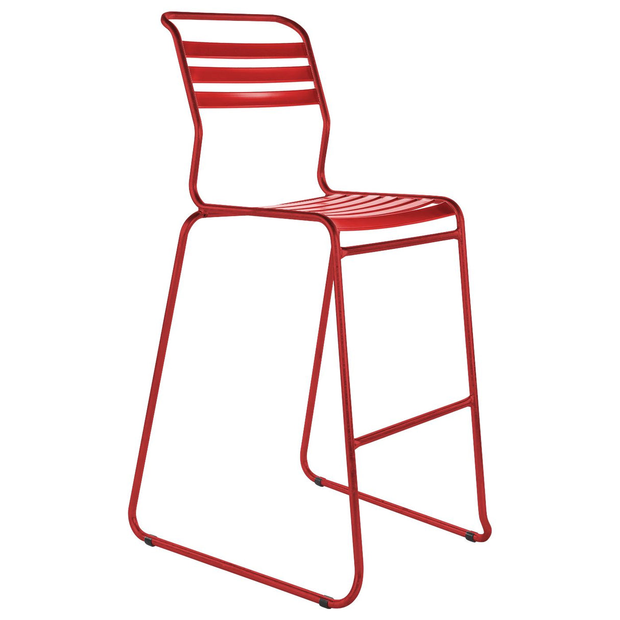 Schaffner Säntis Tabouret de bar luge à lattes Rouge 30 Rouge 30 