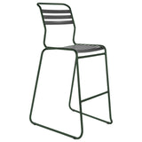 Schaffner Säntis Tabouret de bar luge à lattes Vert Sapin 66 Anthracite 77 