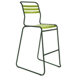 Schaffner Säntis Tabouret de bar luge à lattes Vert Sapin 66 Vert Clair 63 