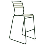 Schaffner Säntis Tabouret de bar luge à lattes Vert Sapin 66 Vert pastel 64 