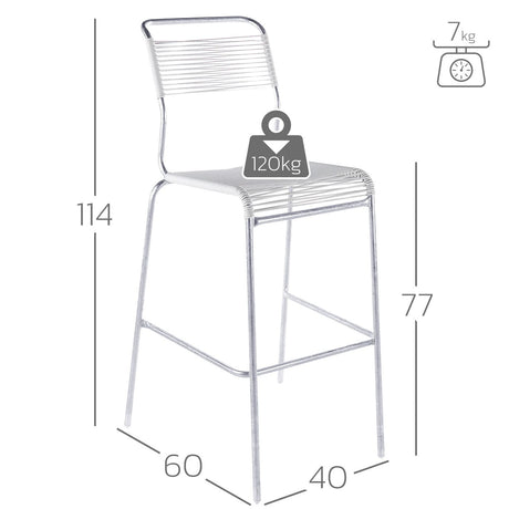 Schaffner Säntis Tabouret de bar Spaghetti sans accoudoirs 