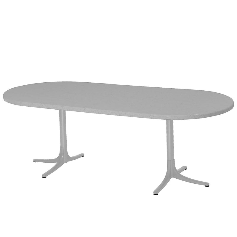 Schaffner Schaffhausen Table repas rabattable extensible ovale 160/218x95cm Blanc 90 Blanc 90 