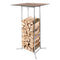 Schaffner Stockage de bois/table haute 70x70cm H: 110cm Déco Chêne de 